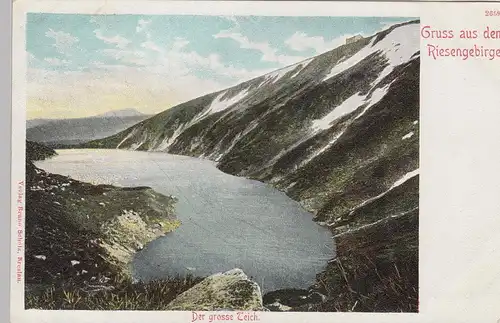 (107626) AK Gruss aus dem Riesengebirge, Großer Teich, vor 1905
