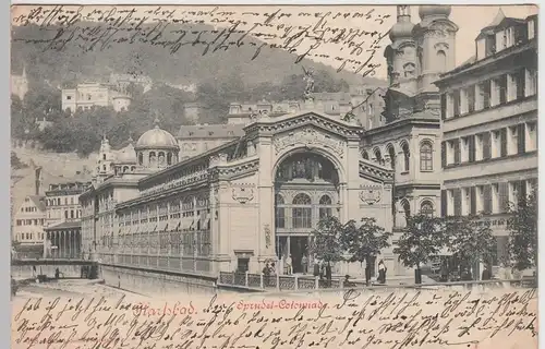 (107608) AK Karlsbad, Karlovy Vary, Sprudel-Colonnade, 1901