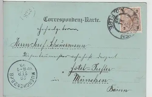 (105787) AK Birnai (Brná), Elbepartie, Mondscheinkarte 1899