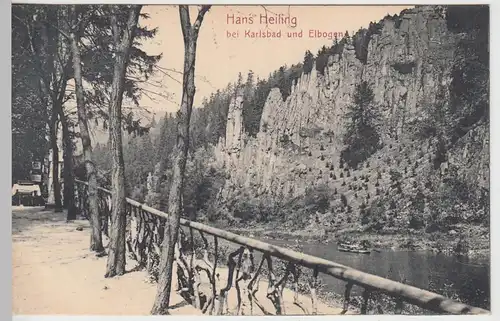 (104813) AK Hans-Heiling-Felsen b. Karlsbad u. Elbogen, 1914