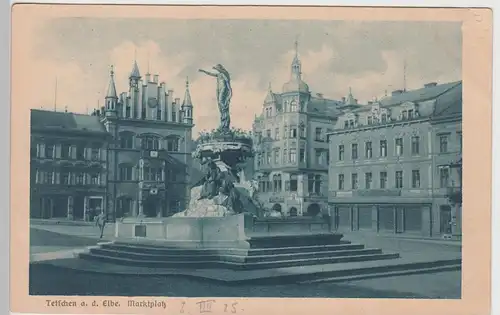 (103971) AK Tetschen a.d. Elbe, Decín, Marktplatz, 1925