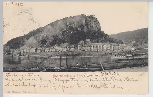 (103969) AK Bodenbach a.d. Elbe, Podmokly, 1903