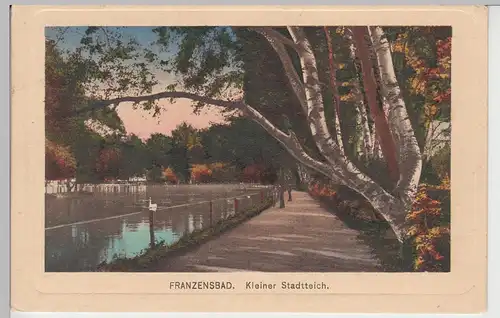 (103966) AK Franzensbad, Frantiskovy Lázne, Kleiner Stadtteich, 1927