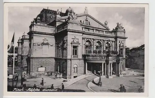 (103959) AK Plzen, M?stské divadlo, Feldpost 1940