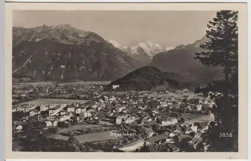 (8003) Foto AK Interlaken, Panorama, vor 1945