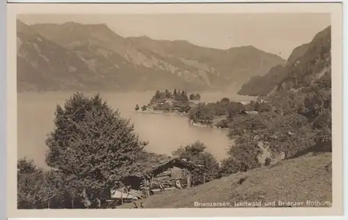 (7995) Foto AK Brienzersee, Iseltwald, Brienzer Rothorn, vor 1945
