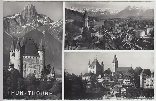 (53673) Foto AK Thun, Thoune, Mehrbildkarte, nach 1945