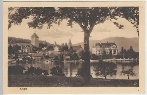 (3143) AK Spiez, Panorama vor 1945