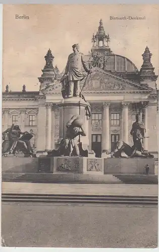 (98813) AK Berlin, Bismarck Denkmal, Reichstag 1910