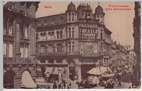 (96904) AK Berlin, Friedrichstraße Ecke Behrenstraße 1911