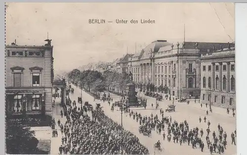 (94753) AK Berlin, Unter den Linden, 1913