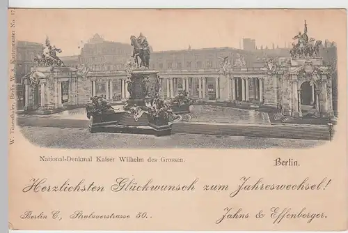 (94751) AK Berlin, Kaiser Wilhelm-Denkmal, um 1900