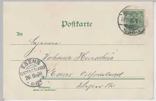 (93768) AK Gruss aus Berlin, Dom, Schloss, Litho 1898