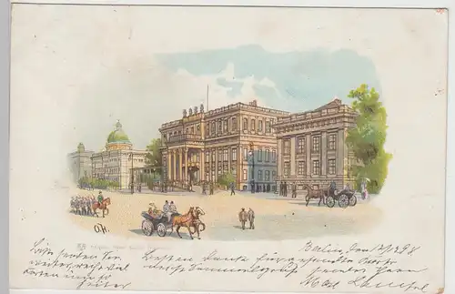 (93758) AK Berlin, Palais Kaiser Friedrichs, Litho 1898