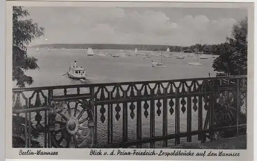 (93746) AK Berlin Wannsee, Blick von der Prinz Friedrich Leopold-Brücke 1940er