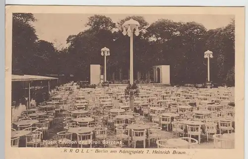 (92769) AK Berlin, Krolloper, Musik-Pavillon im Kroll-Garten 1926