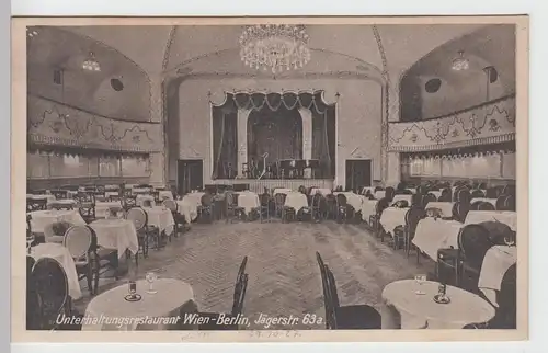 (92767) AK Berlin, Unterhaltungsrestaurant Wien-Berlin, Jägerstraße, 1927