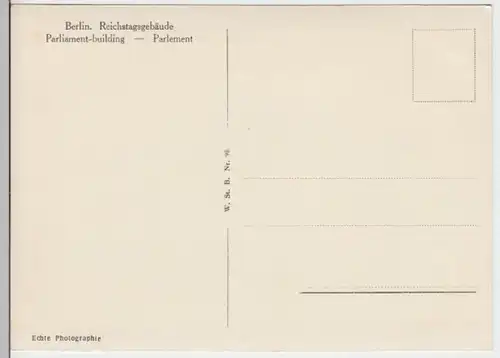 (9273) Foto AK Berlin, Reichstag, vor 1945