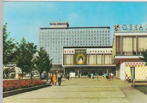 (91966) AK Berlin, Interhotel Berolina u. Kino International, DDR 1971