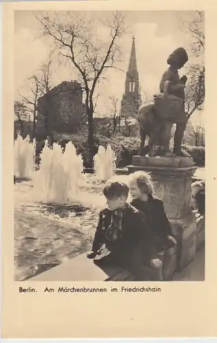 (9097) Foto AK Berlin, Märchenbrunnen im Friedrichshain 1953