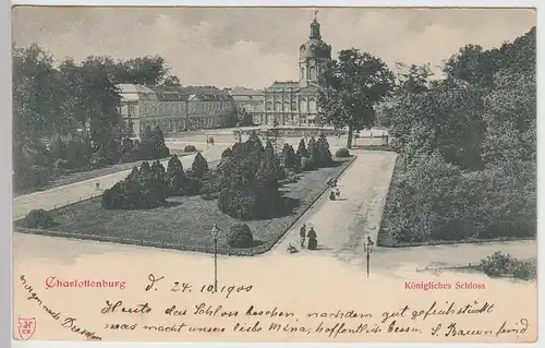 (90830) AK Berlin Charlottenburg, Königliches Schloss, 1900