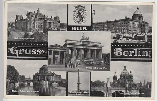 (89169) AK Berlin, Kaiser Friedrich Museum, Funkturm, Mehrbild, vor 1945