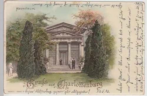 (88253) AK Berlin, Gruss aus Charlottenburg, Mausoleum 1903