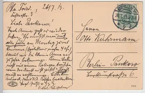 (88251) AK Berlin Grunewald, Hundekehlesee 1913