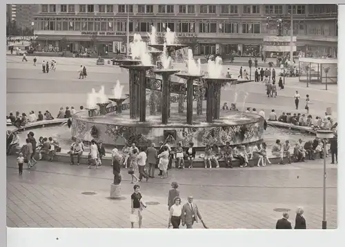 (86277) Foto AK Berlin DDR, Brunnen am Alexanderplatz 1971