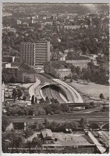 (86165) Foto AK Berlin West, Halensee, Blick auf die Schnellstraße 1960er