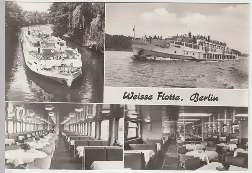 (86106) Foto AK Berlin DDR, Weiße Flotte Mehrbildkarte 1978