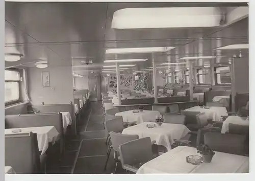 (86092) Foto AK Berlin DDR, Speisesalon im Luxusfahrgastschiff der Weißen Flotte