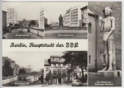 (86076) Foto AK Berlin DDR, Mehrbild m. Roland, Zur letzten Instanz 1969