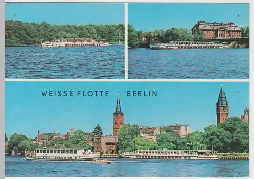 (86044) AK Berlin, Weiße Flotte, Köpenicker Schloss, Mehrbildkarte 1969