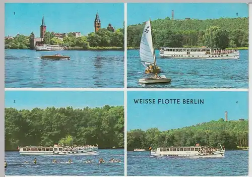 (86043) AK Berlin, Weiße Flotte, Langer See, Mehrbildkarte 1971