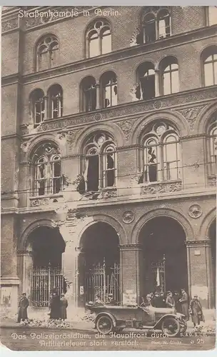 (85530) Foto AK Berlin, Straßenkämpfe, zerstörtes Polizeipräsidium 1919