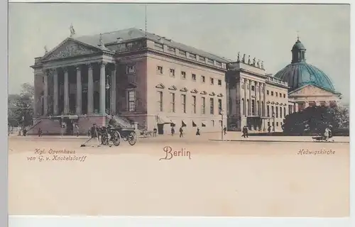 (84593) AK Berlin, Oper, Hedwigskirche, vor 1945