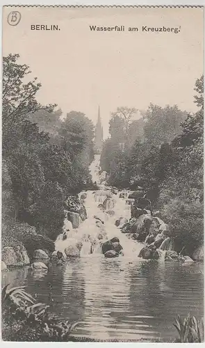 (83880) AK Berlin, Wasserfall am Kreuzberg 1911