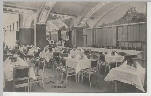 (83057) AK Berlin, Restaurant "Zollernhof", Zollernsaal 1912