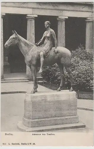 (80313) AK Berlin, Amazone, Statue von Tuaillon, 1914