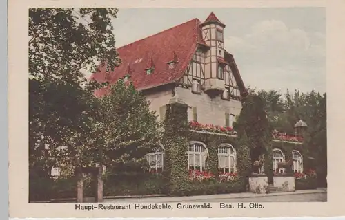 (77756) AK Grunewald, Restaurant Hundekehle, vor 1945