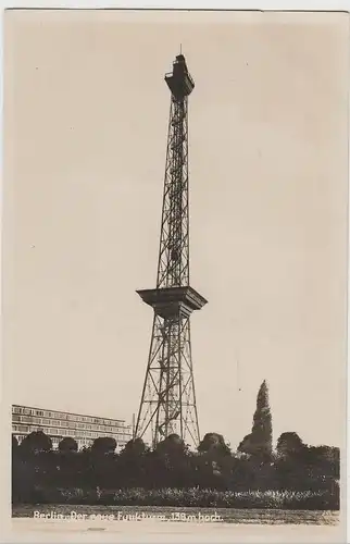 (75595) Foto AK Berlin, Funkturm, vor 1945