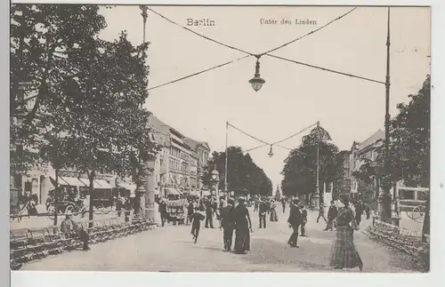 (73831) AK Berlin, Unter den Linden 1910