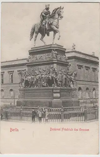 (73001) AK Berlin, Denkmal Friedrich des Großen, bis 1905