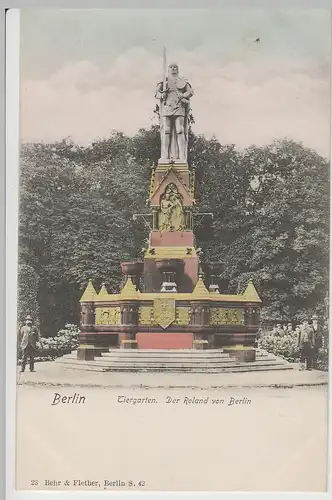 (73000) AK Berlin, Tiergarten - Der Roland von Berlin, bis 1905
