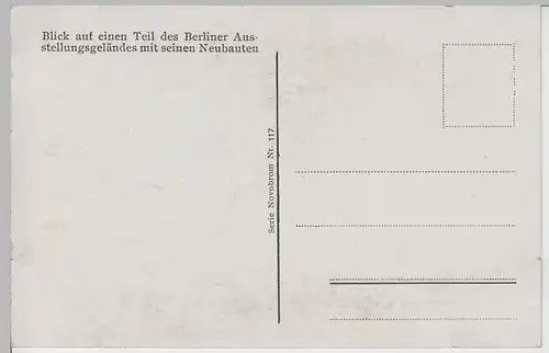 (71470) AK Berlin, Ausstellungsgelände m. Funkturm u. Neubauten, um 1937