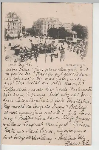 (70445) AK Berlin, Potsdamerplatz, 1905