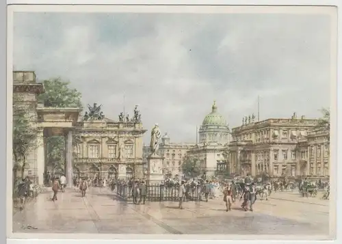 (68730) Künstler AK Berlin, Linden-Partie am Zeughaus, nach 1945