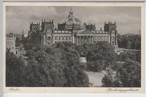 (66948) AK Berlin, Reichstagsgebäude, vor 1945