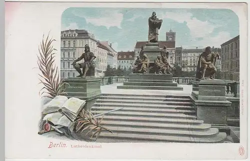 (64391) AK Berlin, Lutherdenkmal, Rathaus, bis um 1905
